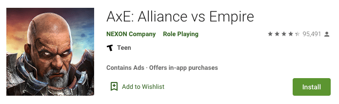 AxE Alliance vs Empire Mobile MMO