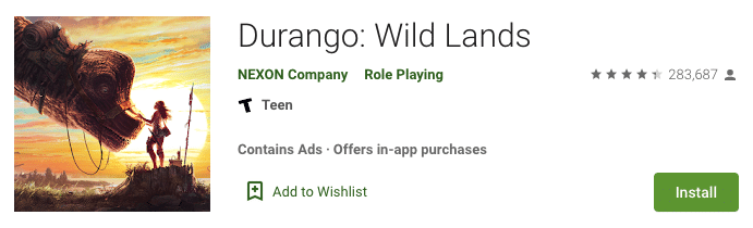 Durango Wild Lands Mobile Game