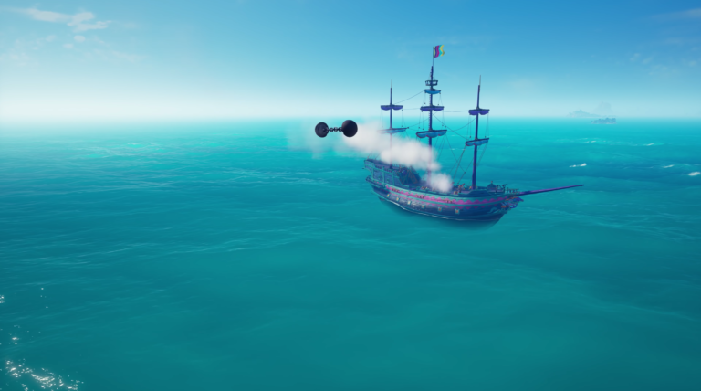 Action Screenshot of the Chain Shot Sea of Thieves