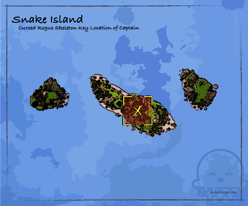 Location of cursed rogue skeleton key on snake island