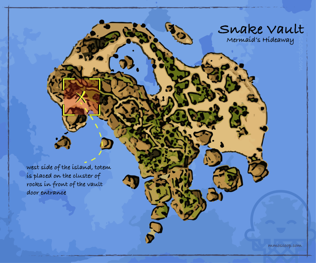 Snake Totem Vault Location on Mermaids Hideaway