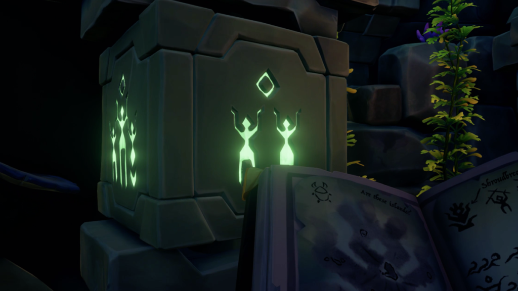 Pillar with symbols inside the vault for the shroudbreaker tall tale