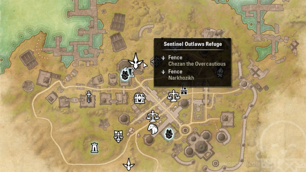 Outlaws Refuge icon on map in ESO