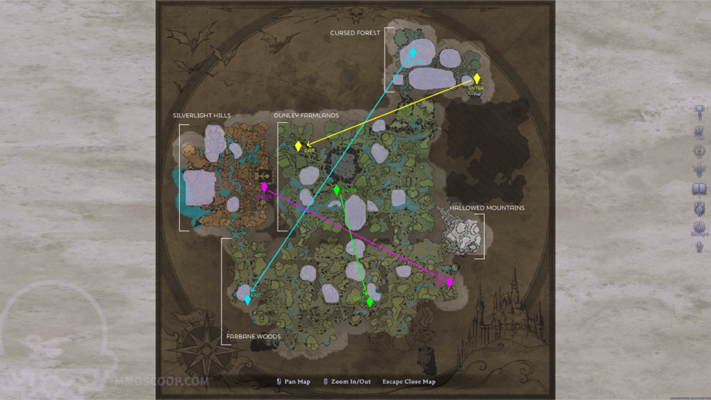 Cave Passage Locations and Teleport Points in V Rising 